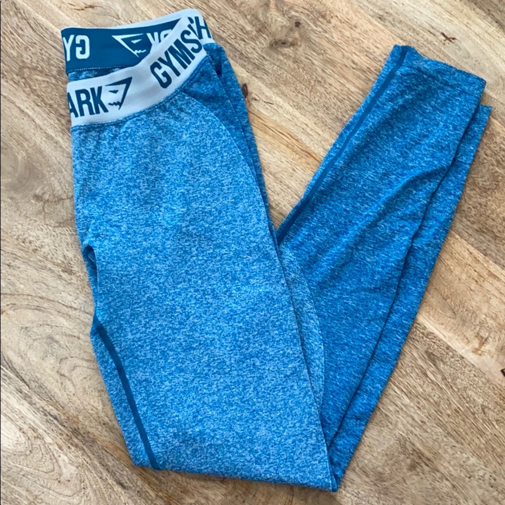 Gymshark Flex Leggings (Deep Teal/Ice Blue)